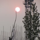 Sunrise while jogging  in China 2011 with client Mayway