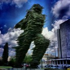 Glass Statue In Athens Greece